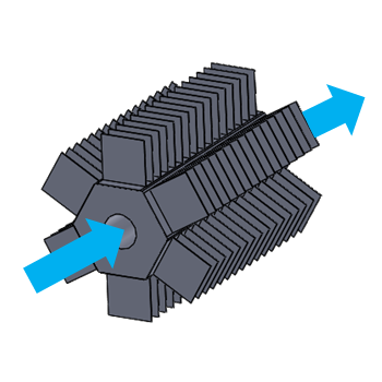 解析事例Vol.1 多角形管の熱交換解析