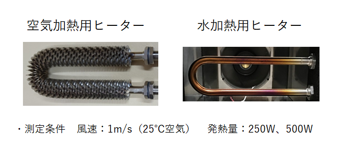 空気加熱用ヒーター、水加熱用ヒーター