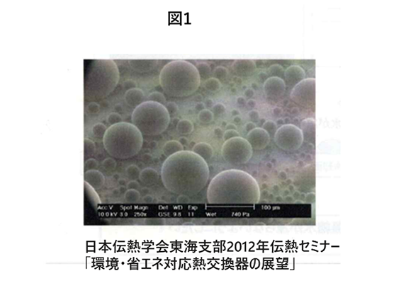 超撥水表面における凝縮水の状態を電子顕微鏡で観察した結果