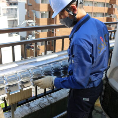 No.424屋外配管フィン巻き付け