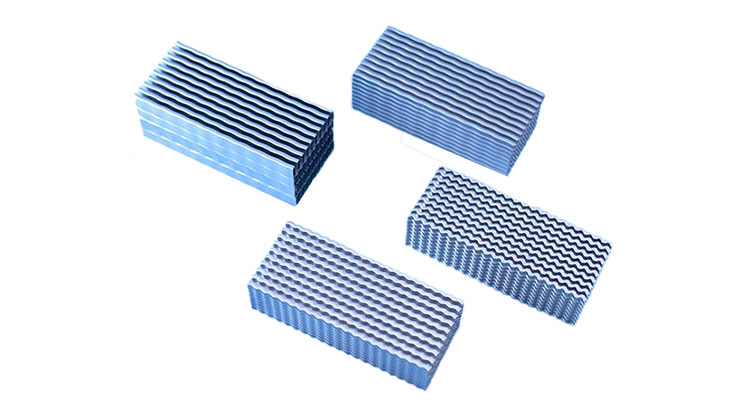 小ロット熱交換器用、高精度薄板金属伝熱フィン