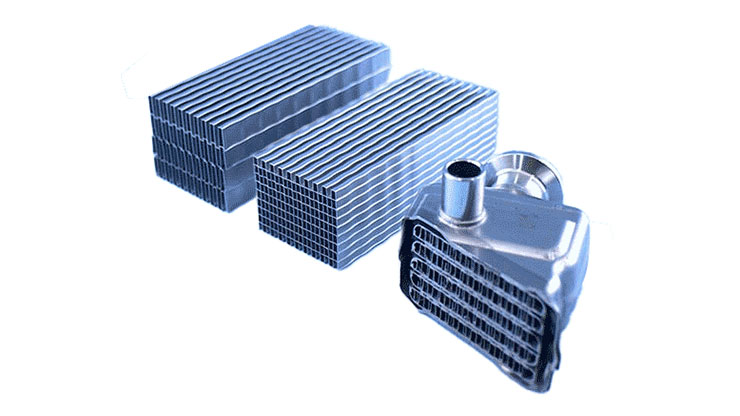 小ロット熱交換器用、高精度薄板金属伝熱フィン