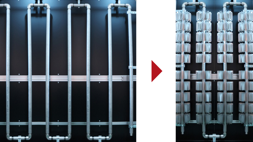 省スペースで高効率な設備冷却を実現